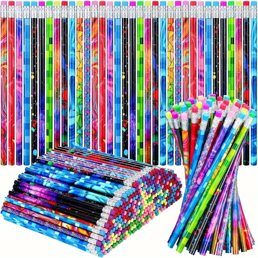 30 Stück/60 Stück niedliche HB-Bleistifte mit Radiergummispitze, Bleistifte zum Schreiben, Zeichnen, Skizzieren, Schreibwaren, Preisgeschenk