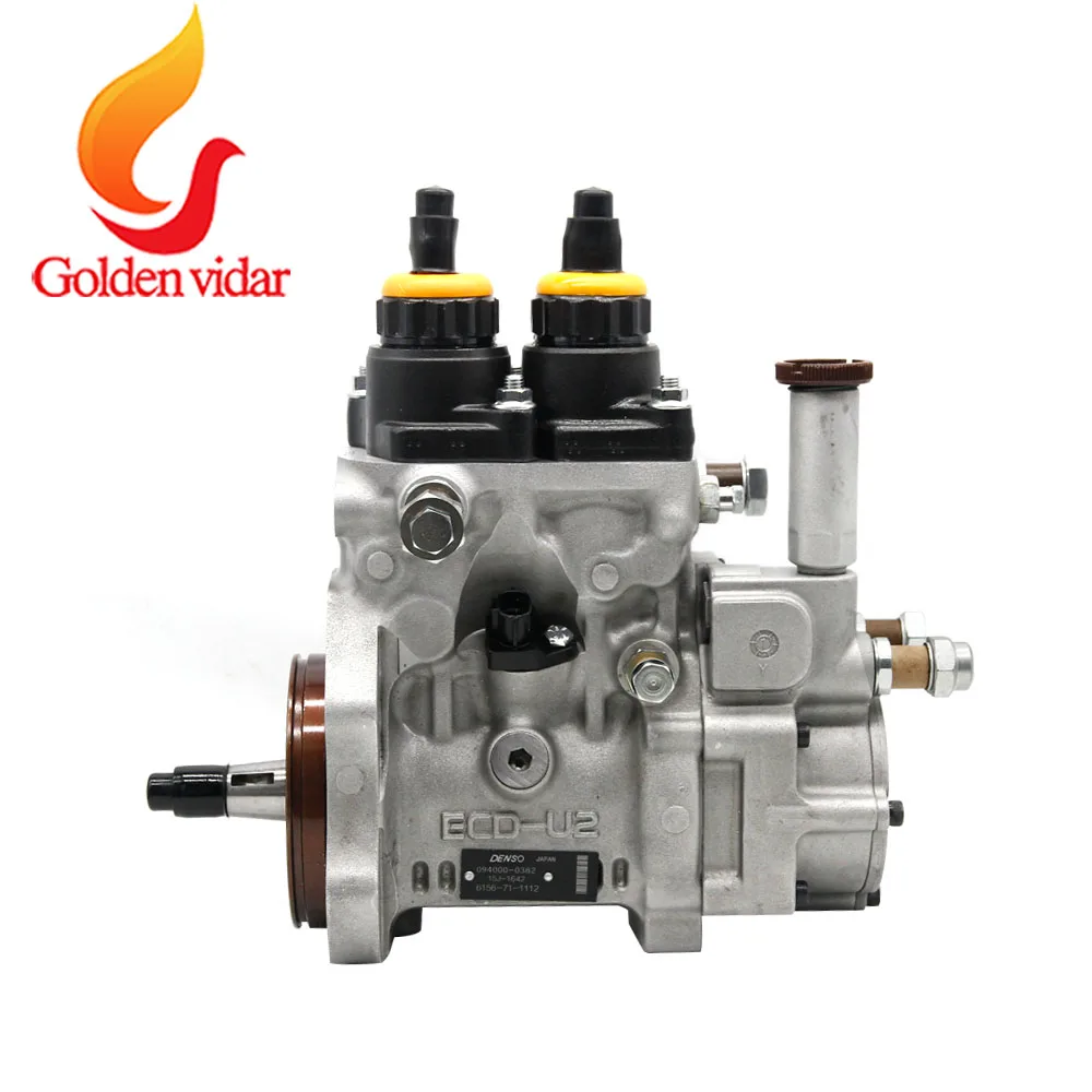 

2 pcs/lot Diesel fuel pump 6156-71-1112 PC400-7 PC450-7 engine parts 094000-0382,Excavator Hydraulic diesel motor