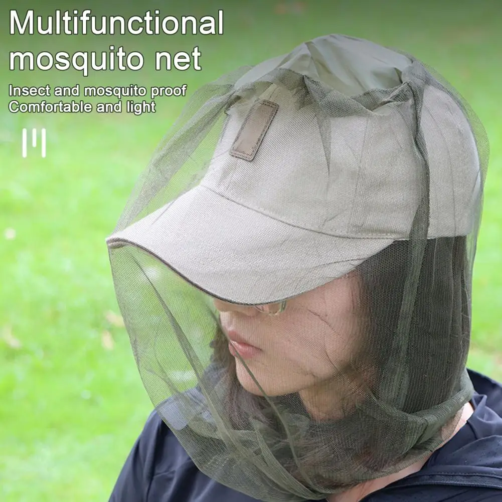 Mosquito Head Net Fishing Head Net Breathable Fine Mesh Flying Animal Outdoor Activity Face Netting Head Cover