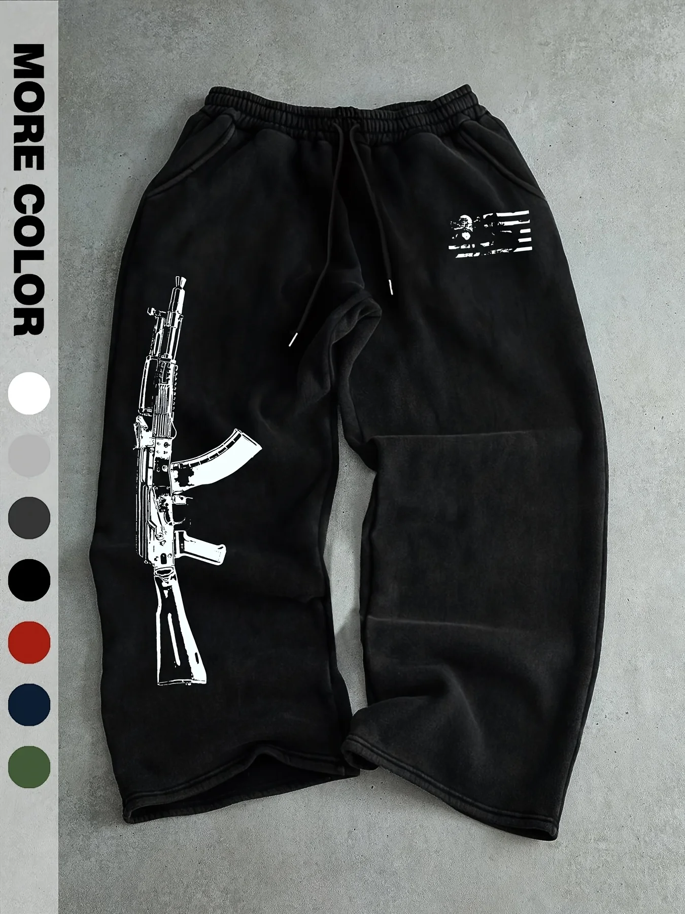 Men'S Casual Athletic Long Pants, AK Rifle Pattern Print Sweatpants, All-Season Casual Fit Men'S Pants
