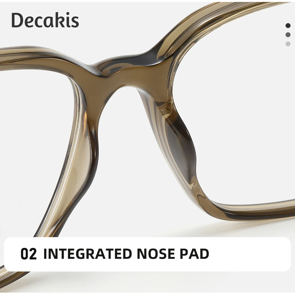 Chunky Square Custom Prescription Eyeglasses Men Women Geek Chic Designer Anti Blue Light Photochromic Reading Glasses Myopia 1 view 5