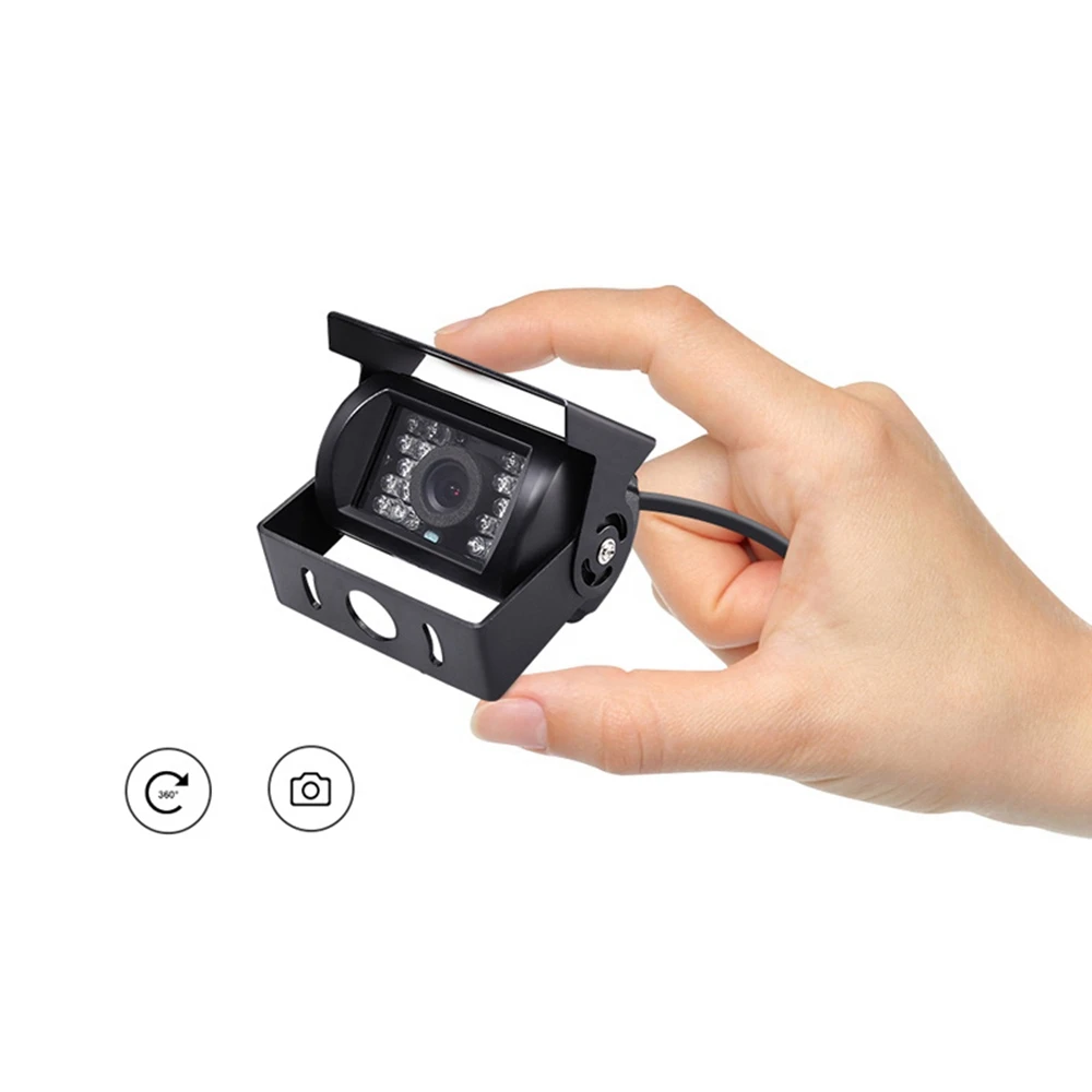 A02Q-Aviation Head Car Rear View Monitor Upgrade 700Tvl Ccd 18 Ir Leds Reversing Camera 12/24V For Truck Caravan Bus