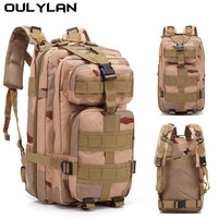 Oulylan Men 30L Tactical Backpack Large Capacity Travel Rucksack Waterproof Climbing Bags Sports Tactics Hiking Supplies Bag