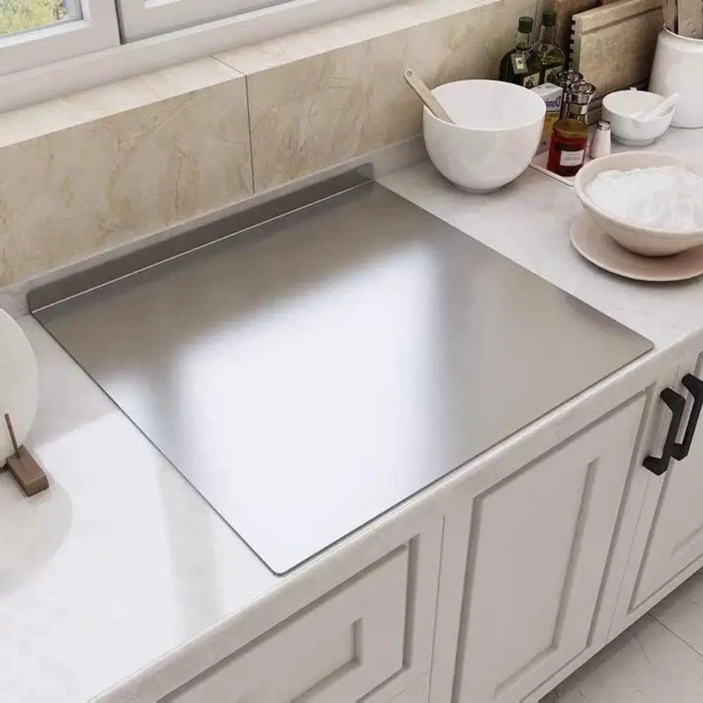 

Кухонная разделочная доска, пищевая разделочная доска из нержавеющей стали 304, нескользящий край, подходит для резки овощей, выпечки, горячая распродажа