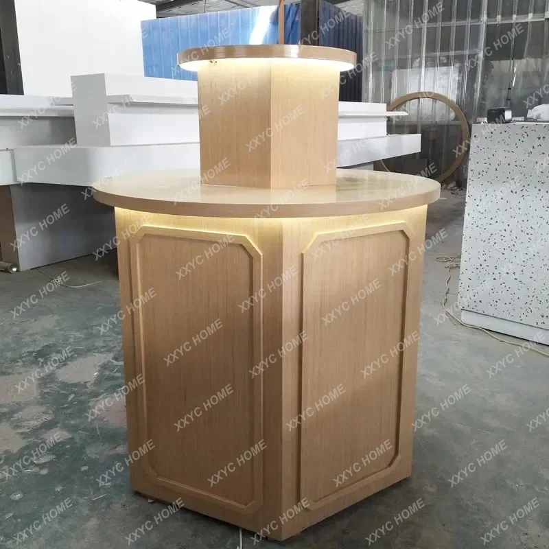Round Nakajima Cabinet Skin Care Products Display Wedding Products Display Stand