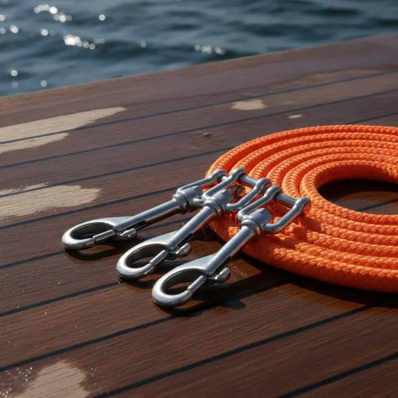 Marine Diving Shackle Bolt Swivel 85/100mm 316 Stainless Steel Strap Eye Snap Clip Hook for Boating Diving