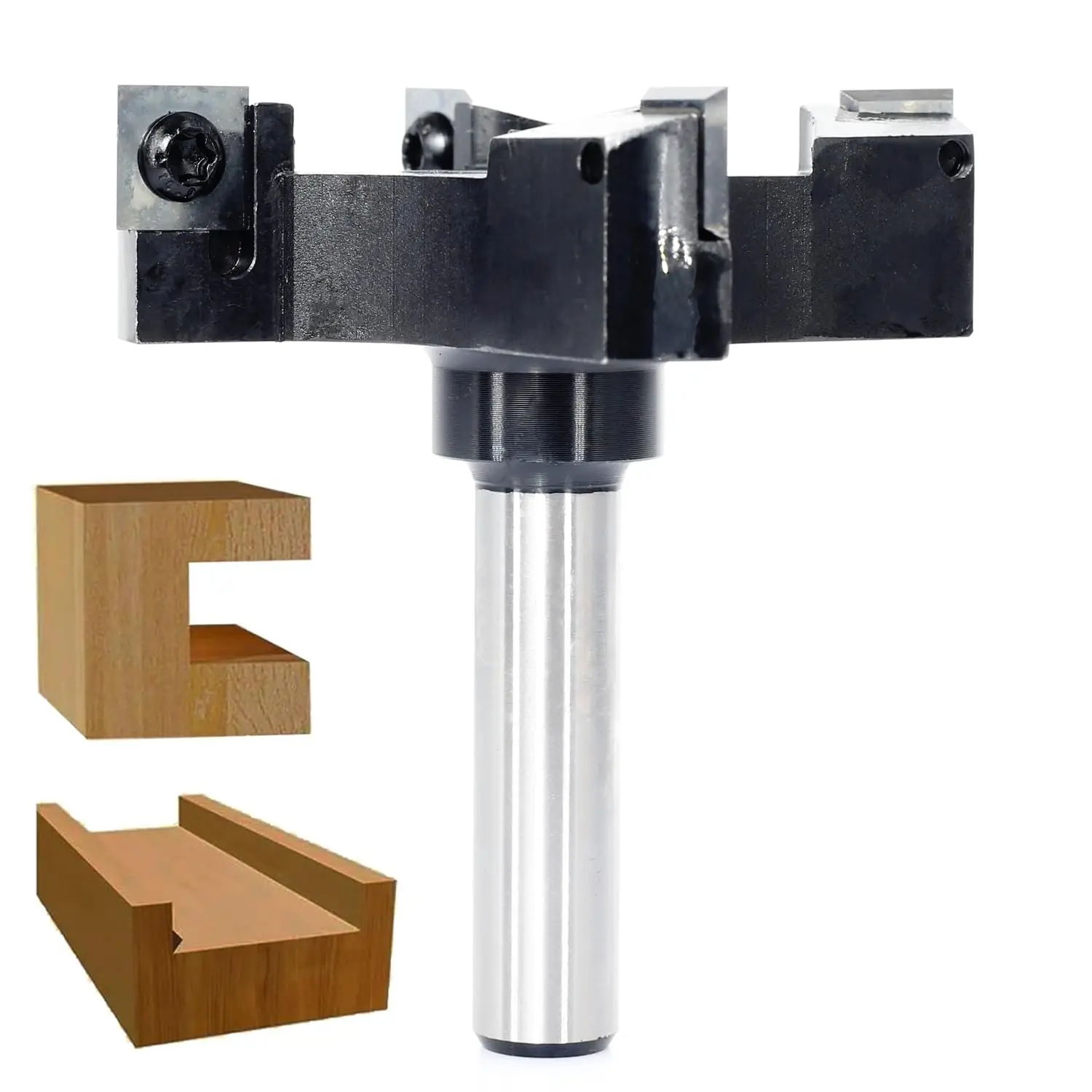 CNC Spoilboard Surfacing Router Bits 4 Flutes Rotation Carbide Insert Slab Flattening&Rabbeting Flycutter Planing Bit OEM/ODM