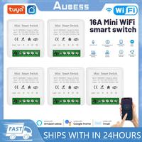 16A Wifi Smart Switch Supporte 2-way Control Timer Wireless Switches Smart Automation Compatible With Tuya Alexa Google Home