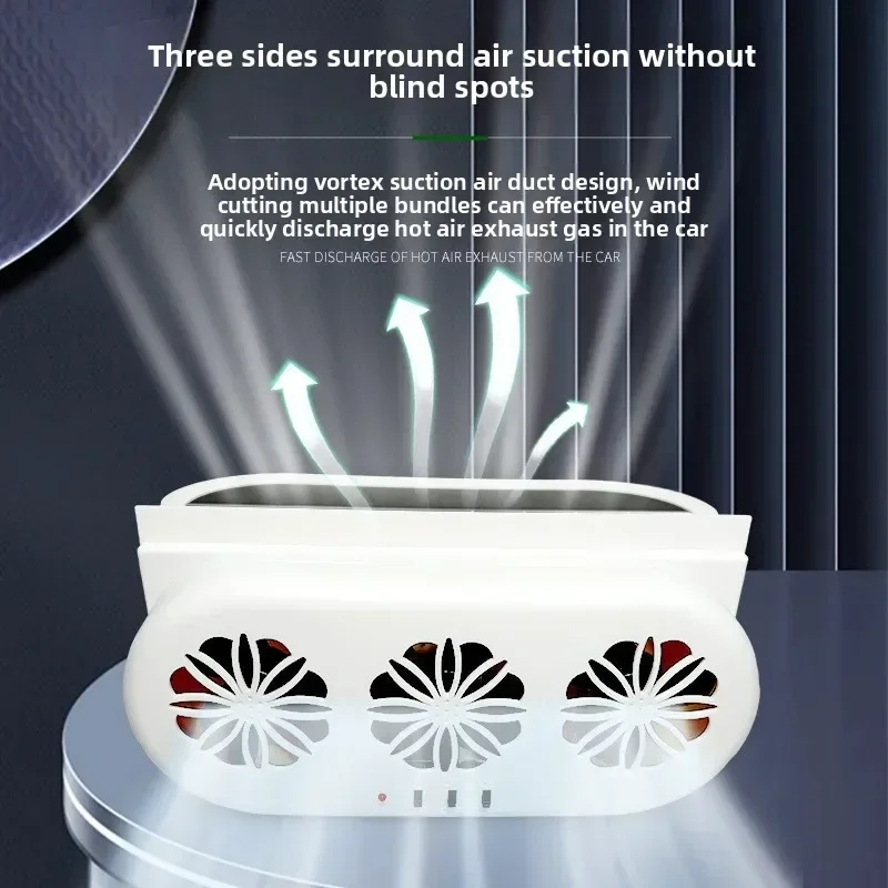 Durable Solar Car Exhaust Fan Ventilation Fan Summer Car Cooling Car Air Circulator
