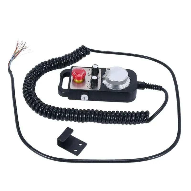 AT02-2X CNC Pulse Generator 6 Axis MPG Pendant Handwheel For FAGOR GSK Siemens FANUC System 5V Manual