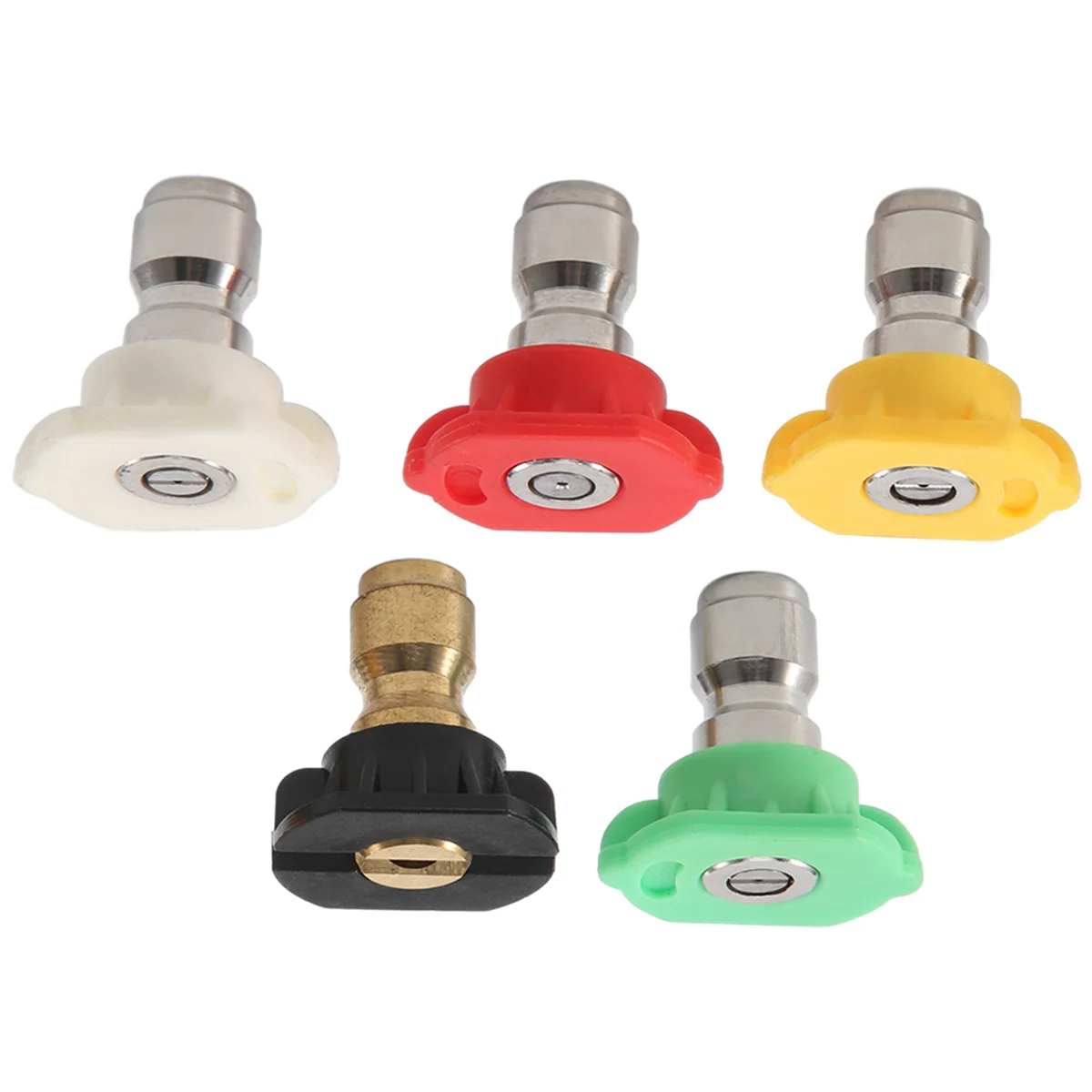 5Pcs Pressure Washer Spray Nozzles 1/4 Quick Connection Spray Tip Set (4.0 Gpm) Multiple Degrees