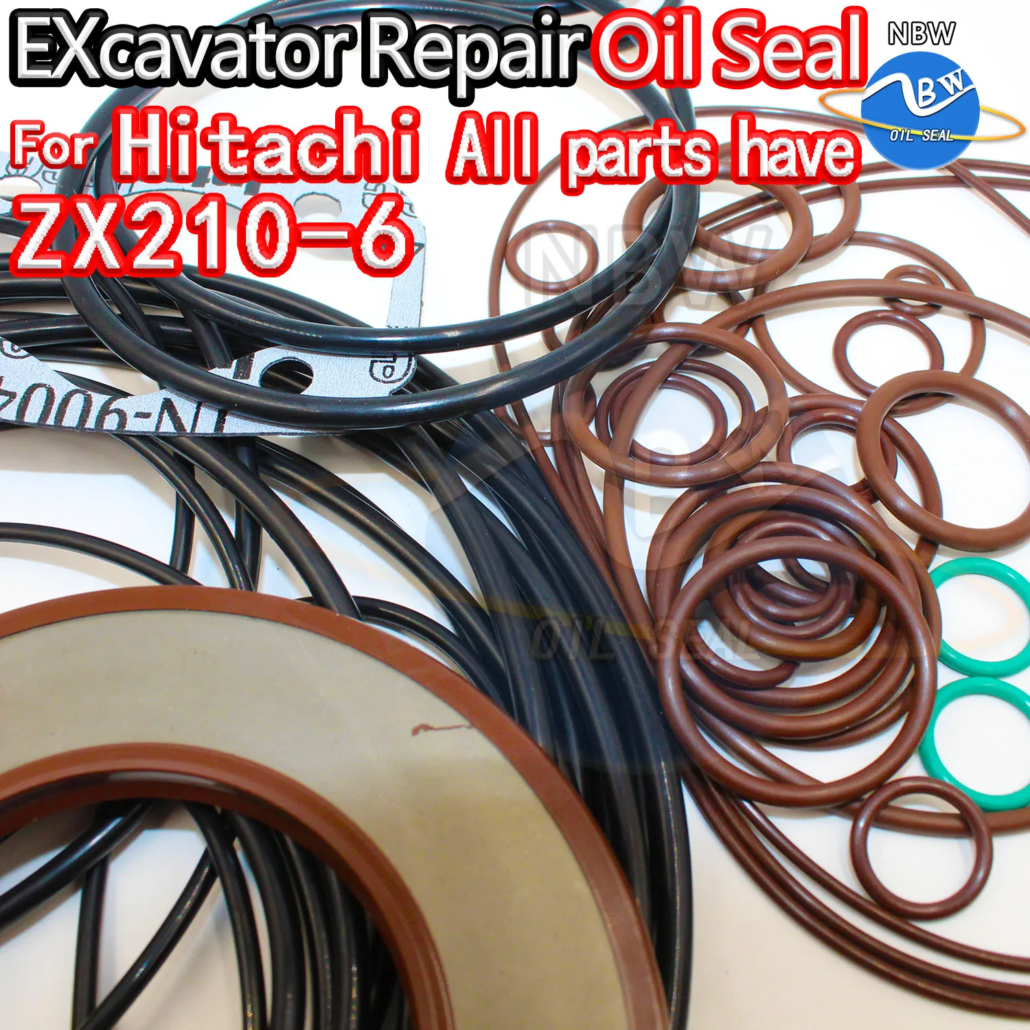 

For HITACHI ZX210-6 Excavator Oil Seal Kit High Quality Repair Hit ZX210 6 Engine O-ring Cylinder BOOM ARM Bucket Hydraulic Pump