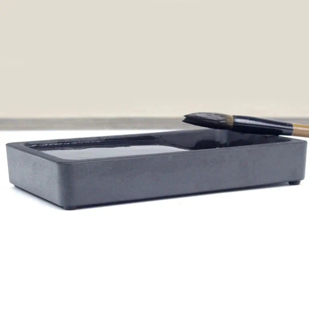 2 Pcs Chinese Calligraphy Accessories Painting Tools Inkstone Inkstones Japanese for Students view 3