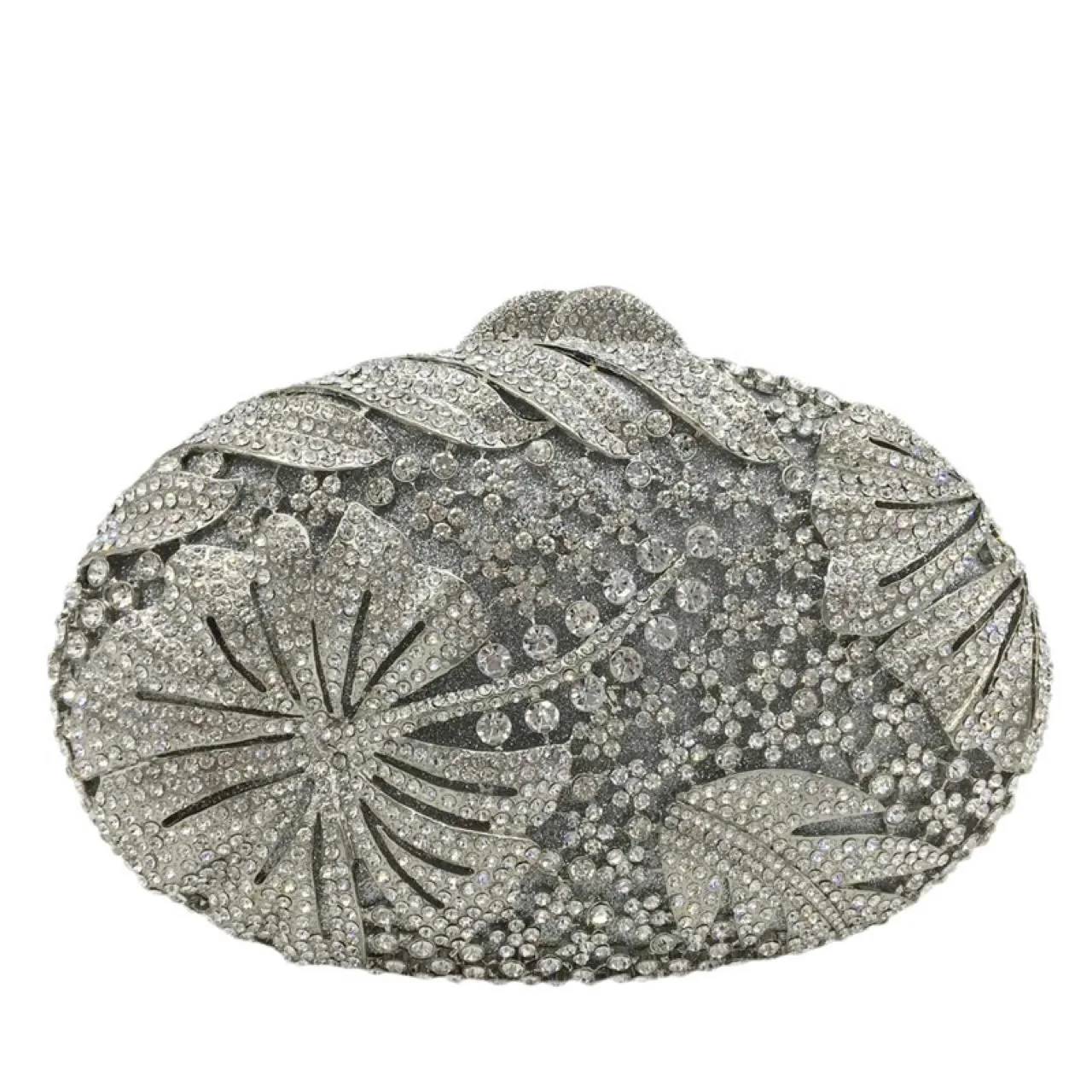 

Hollow Flower Diamond Dinner Clutch Women's Bag Banquet Rhinestone Cosmetic Bag Blue Gem Clutch Crystal-Embellished Party Clutch