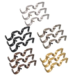 183-203mm Heavy Duty Iron Curtain Rod Wall Bracket Holder Wall Mount Adjustable Curtain Holders Replacement 5 Colours