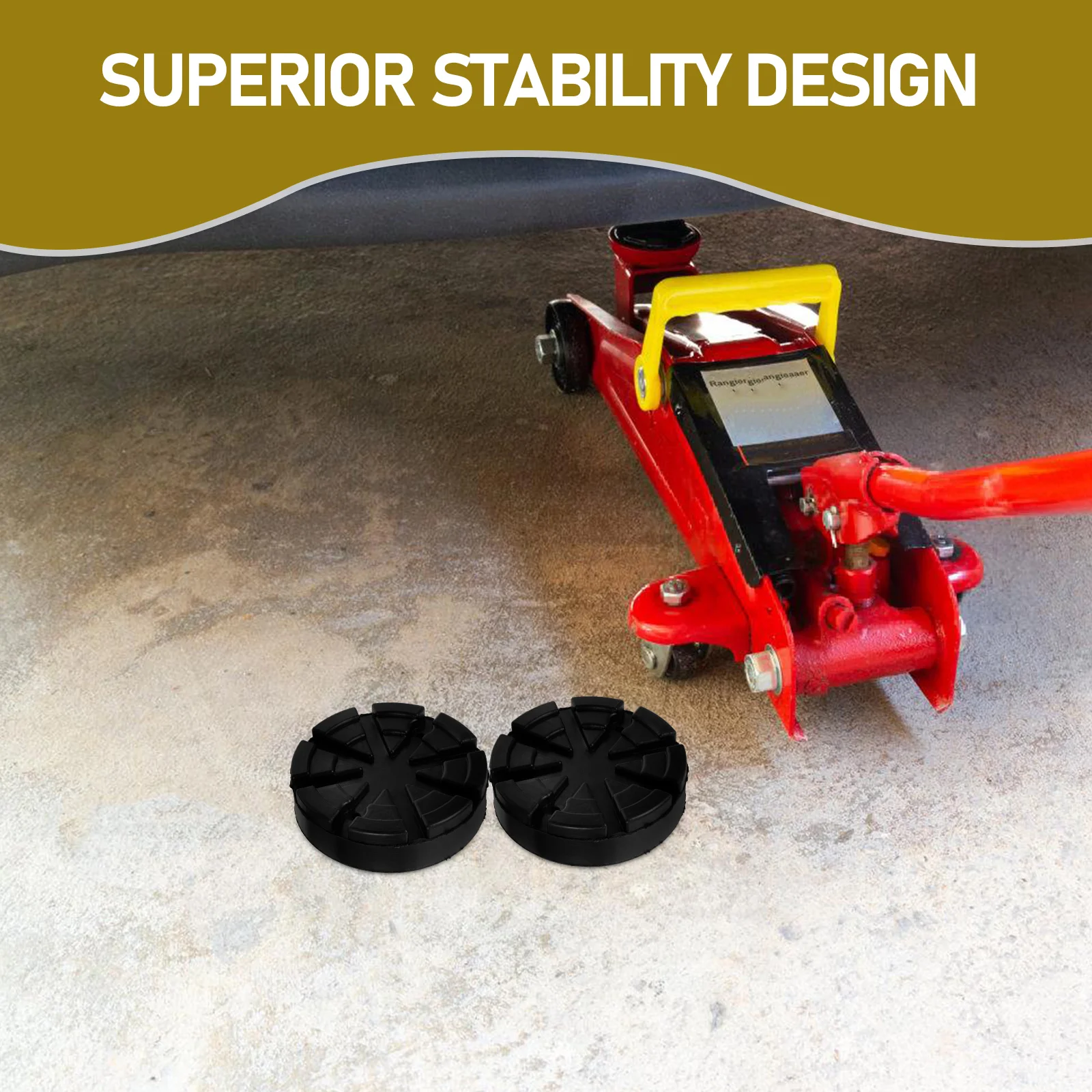 

2pcs Hydraulic Jack Rubber Pads Floor Mat Adapter for Vehicle Lifts Stabilizer Pinch Weld Stand Car Maintenance Repair Tools