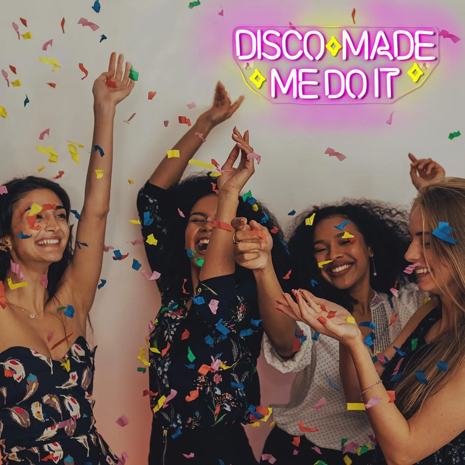 Disco Made Me Do It Insegna al neon USB dimmerabile Rosa Lettera Art Wall Lights Room Decor per la casa Bar Party Dancing Club