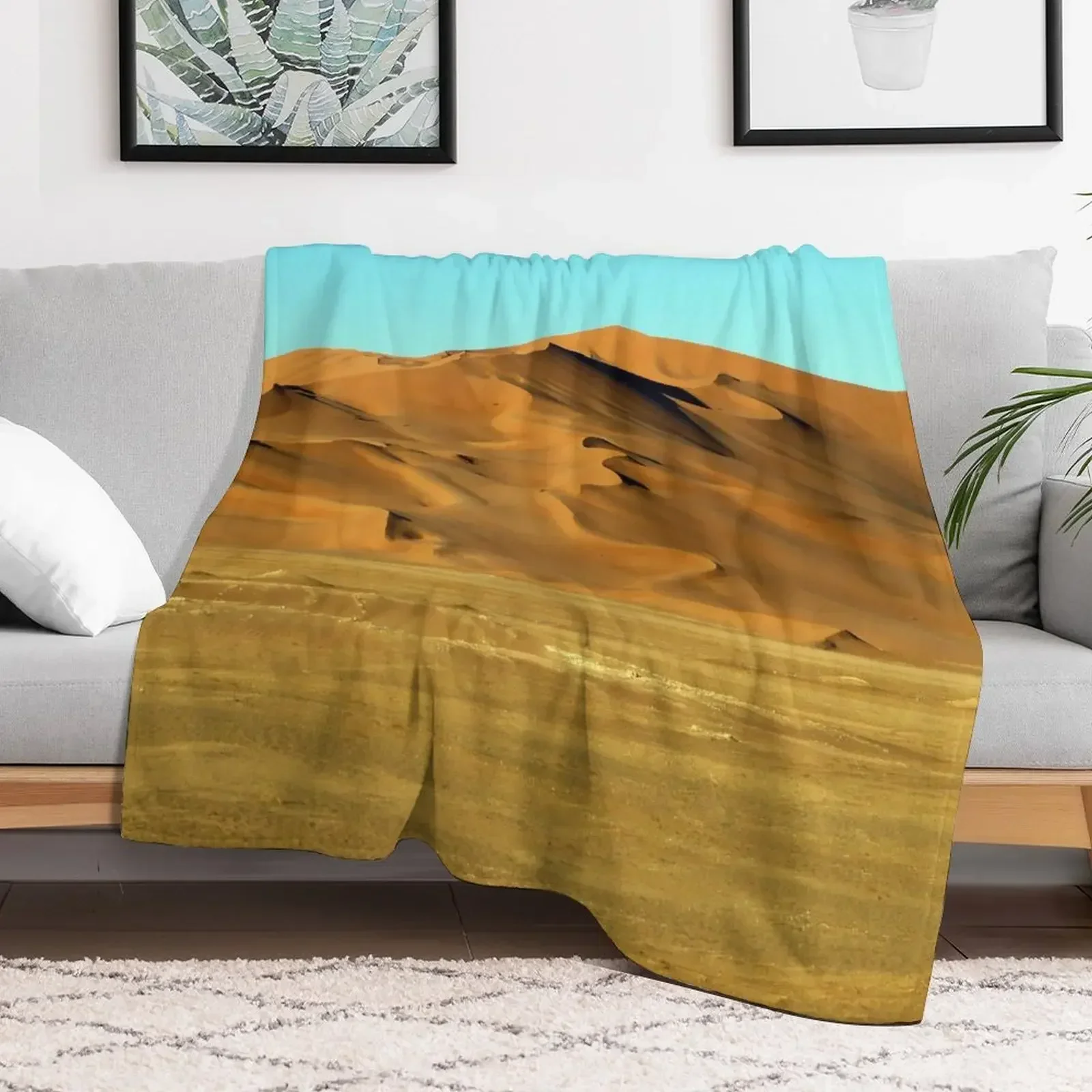 Sand Dunes Sahara Desert Landscape 22 Throw Blanket Picnic Thin Heavy Blankets