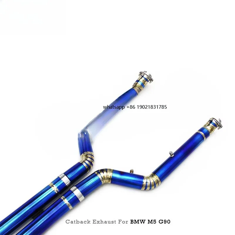 Custom Valved Exhaust Catback System for  G90 M5 M6 G99 LCI 4.4T 2024-2025 with OPF Titanium Pipes Muffler Remote Control