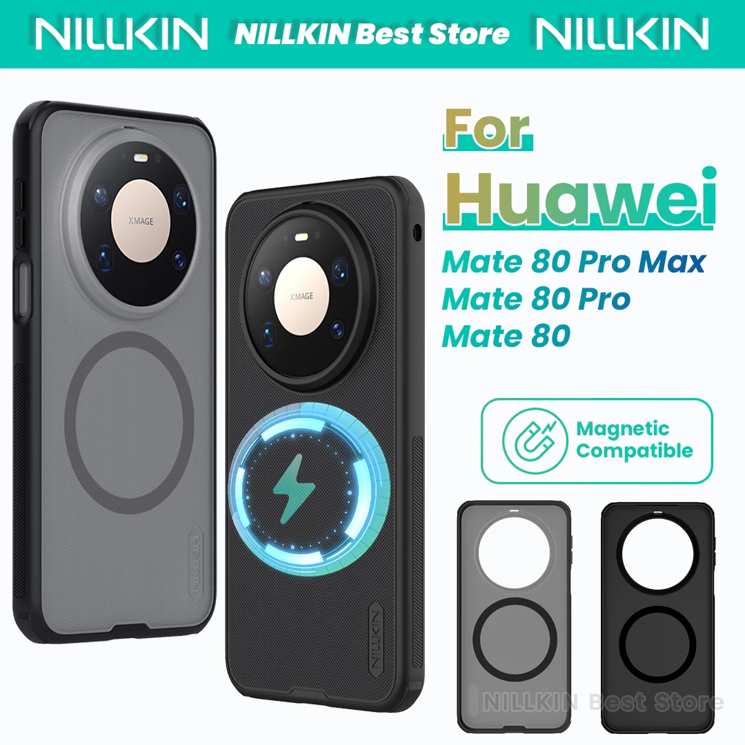 

Nillkin For Huawei Mate 80 Pro Max/80 Pro Phone Case Tpu+Pc Four Corner Airbag Shockproof Super Frosted Shield Pro Magnetic Case