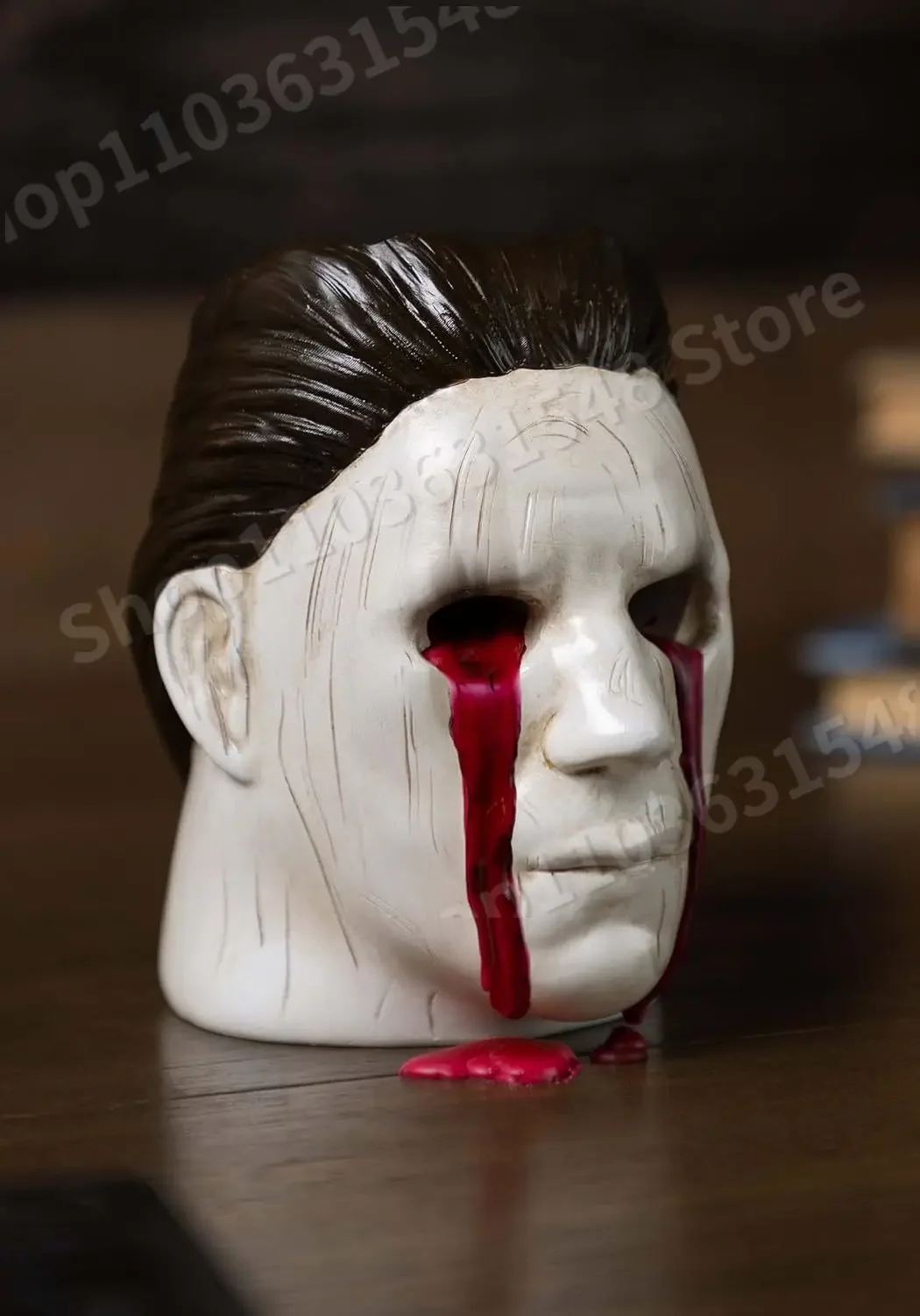 2024 New Halloween Michael Myers Candle Holder Decoration Horror Candle Holder Resin Crafts Home Decor Gifts for family kids