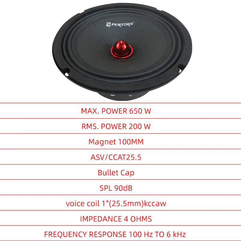 مكبر صوت ستيريو للسيارة مقاس 6.5 بوصة، مكبر صوت متكامل للمركبة بقدرة 650 وات، 4 أوم متوسطة الحجم مناسبة لتعديل صوت السيارة #4