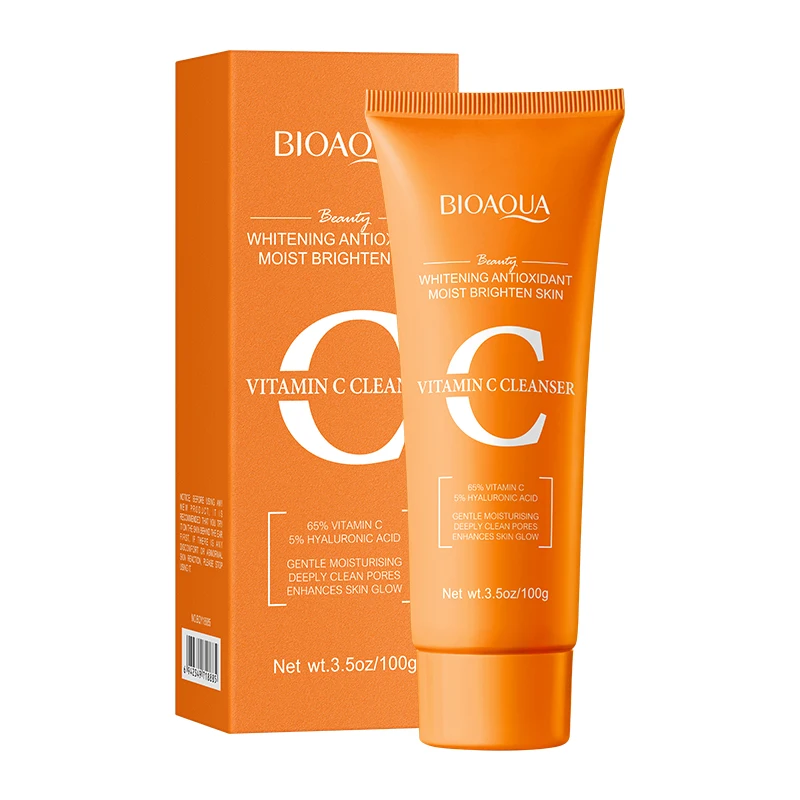 BIOAQUA Hyaluronic Acid Retinol Vitamin C Facial Cleanser Oil Control Moisturizing Face Wash Foam Face Cleanser Skin Care