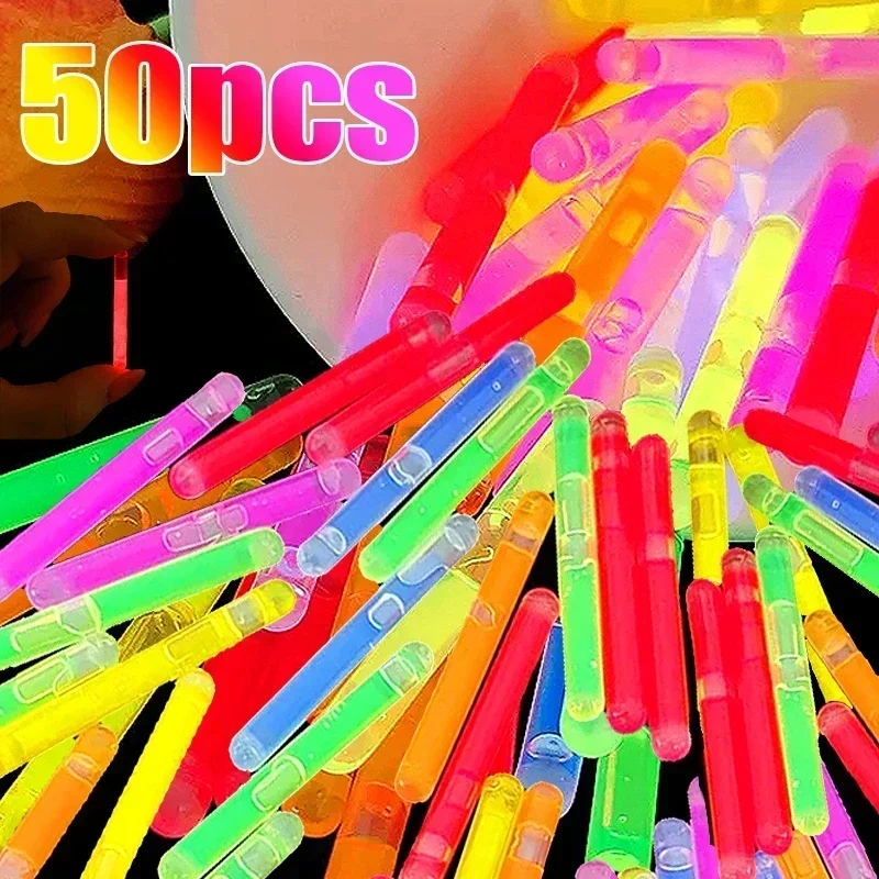 50/20/10Pcs Glowing Stick Bright Colorful Sticks Party Favors Halloween Wedding Christmas Birthdays Lighting Decoration Supply