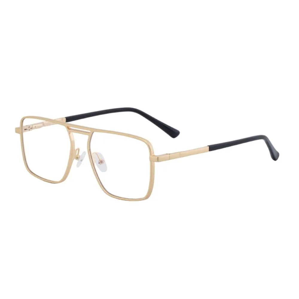 

UV Protection Big Frame Square Sunglasses Punk Lightweight Double Beam Sun Glasses Alloy UV400 Men Eyewear Travel