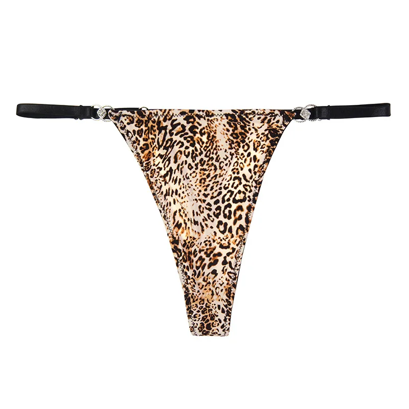 Low Waisted Thong Waistband Panties Thongs Women Sexy One Piece Seamless Women\'s Underwear Sexy Comfortable Breathable Leopard