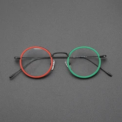 Light luxury brand ultra-light round glasses frame men's and women's fashionable round optical glasses making prescription glass