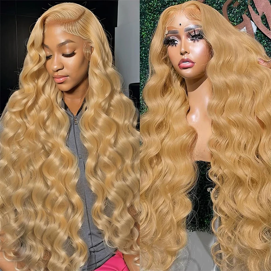 13x4 27 Honey Blonde Wig Human Hair 13x6 Hd Lace Frontal Wig 200 Density Body Wave Lace Front Wig Honey Blonde Human Hair Wigs image 3
