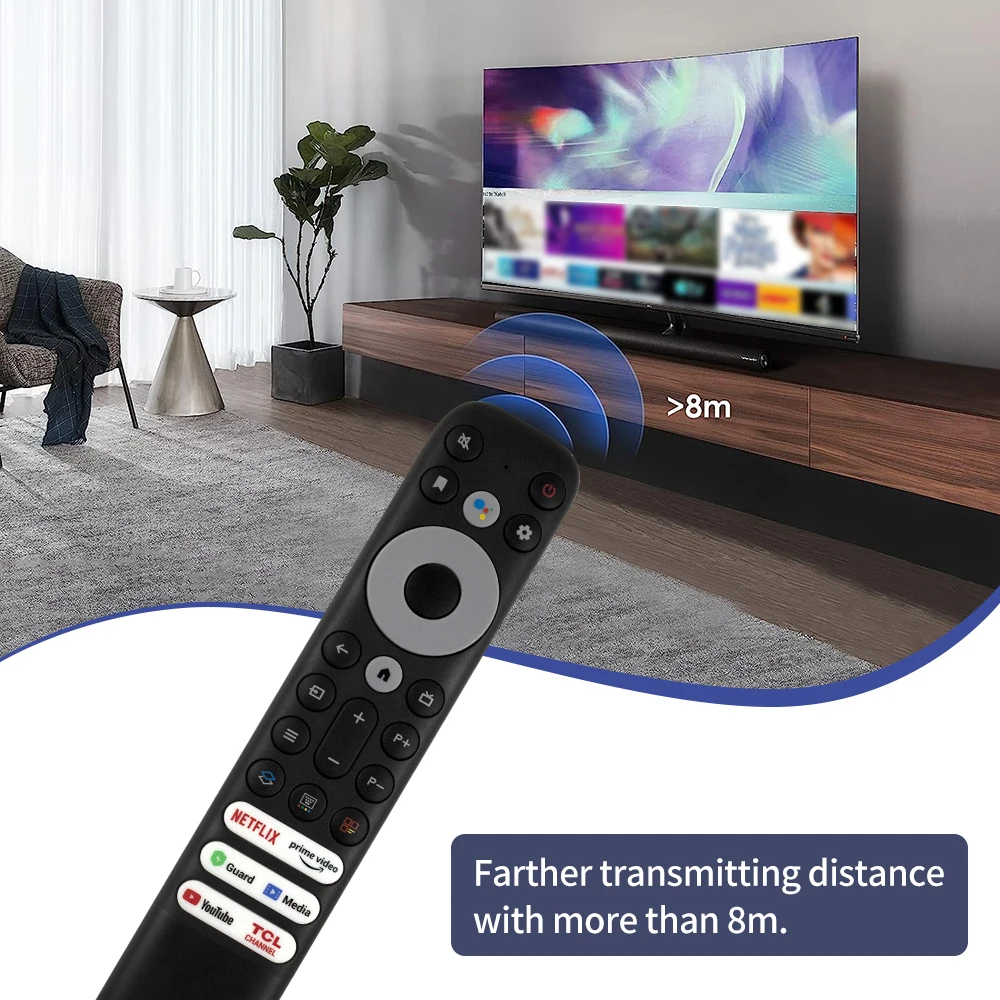 RC902V FMR4 Replacement Remote Control for TCL Mini-LED QLED 4K UHD Smart Android TV (No Voice Function)