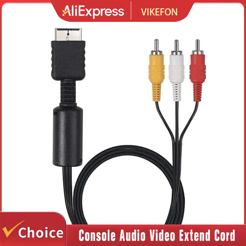 AV Cable for PS3 PS2 PS1 PlayStation Console Audio Video Extend Cord Game Player to LCD Monitor TV RCA Wire Converter Adapter