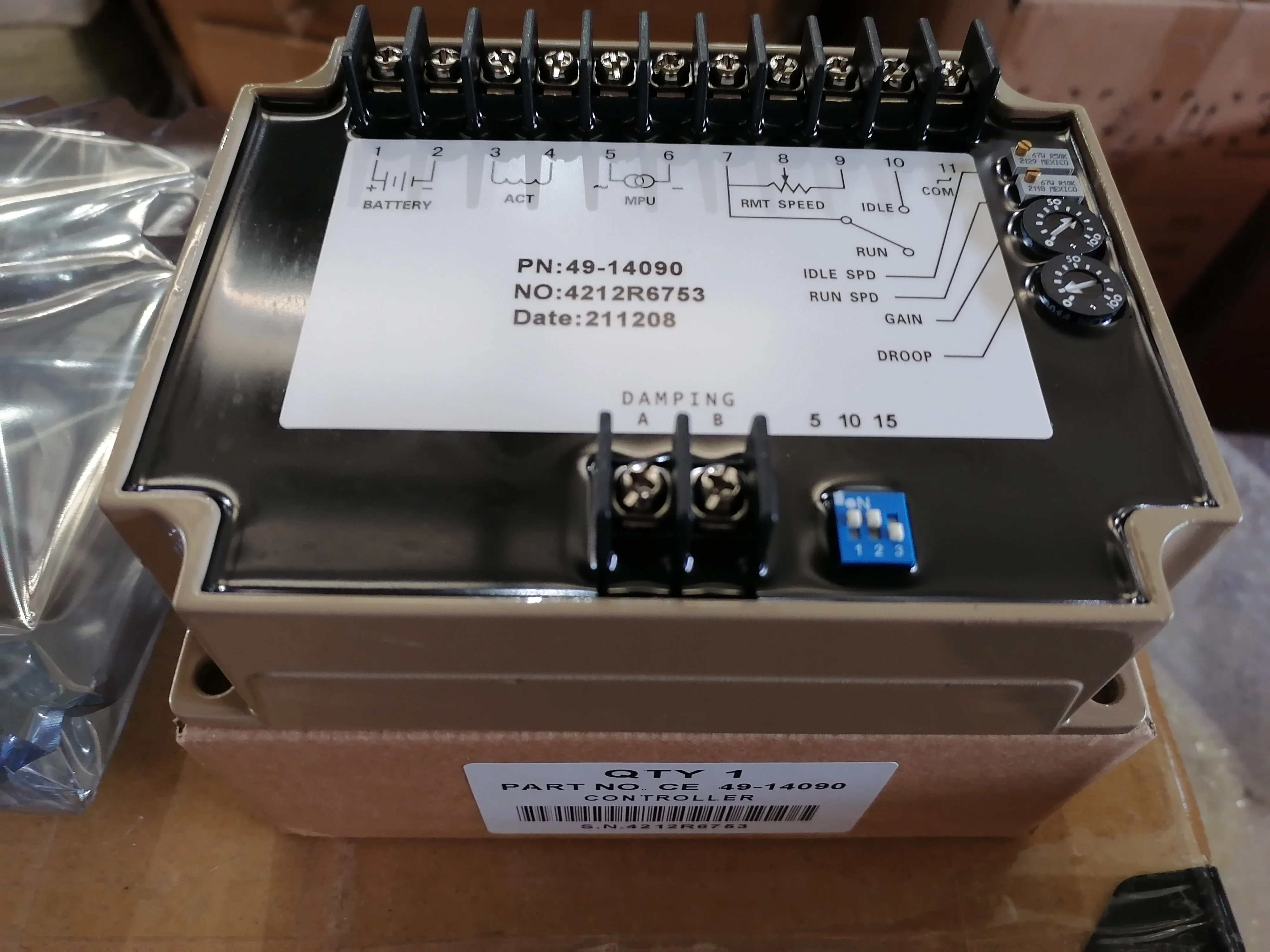 

Cummins Speed ​​Regulator 4926675 Copy 4014091 Copy 4014090 Copy 4296674 Original Generator Speed Regulating Board