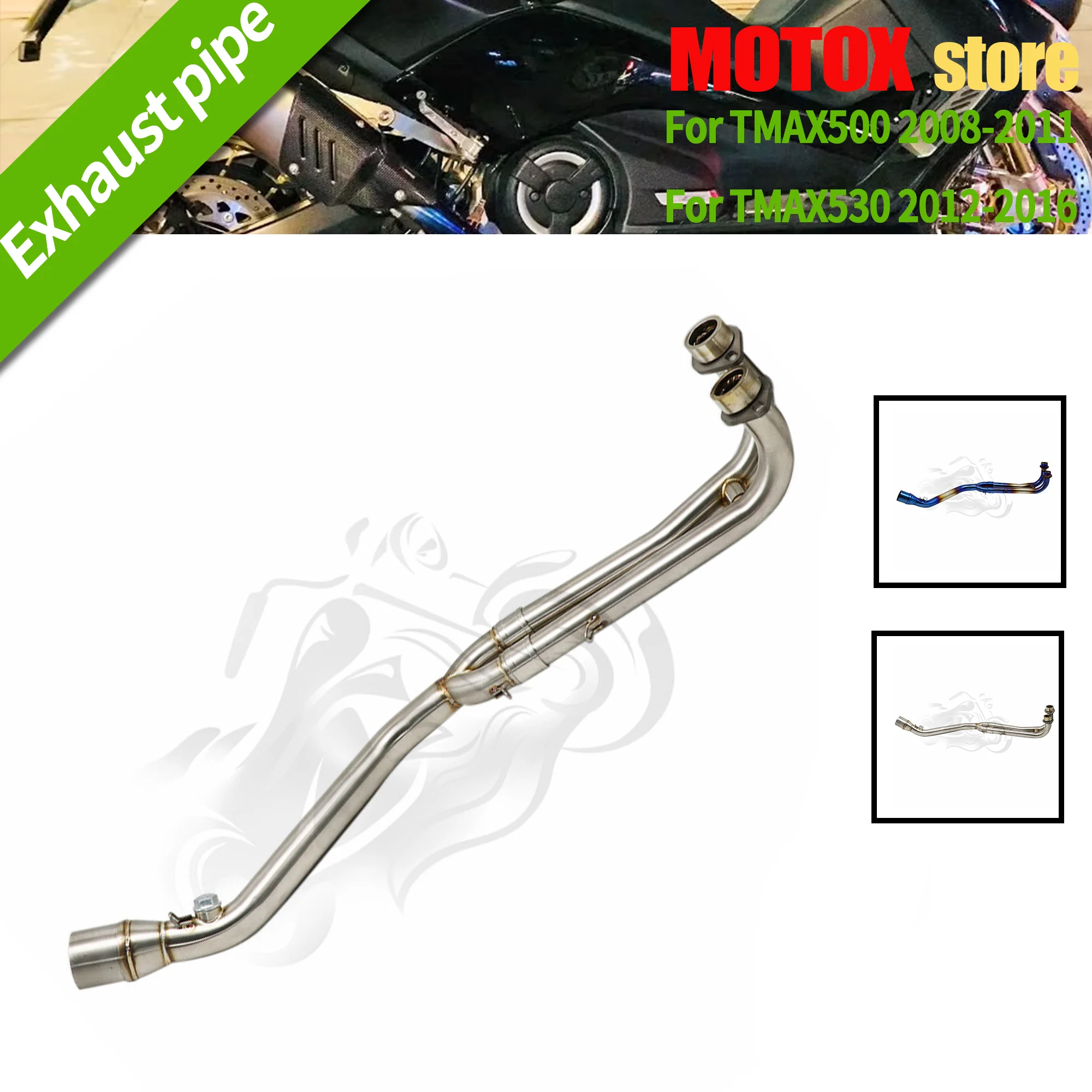 

Fit For Yamaha TMAX500 TMAX530 2008 - 2016 2011 T-MAX 530 500 Motorcycle Exhaust Front Middle Pipe Slip on Muffler Connect Tube