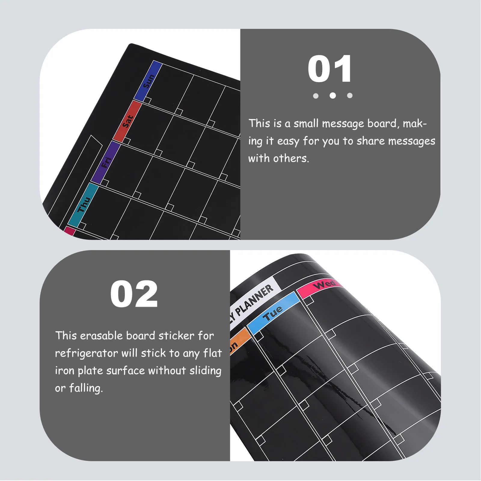 Monthly Magnetic Planner Board Erasable Fridge Message Board Note Calendar for Reminders Shopping Lists Memos Pet Material