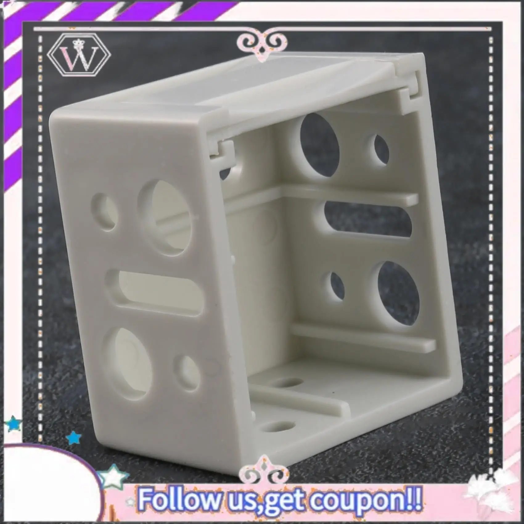 

A76T-1 Inch Blind Brackets White Profile Box Mounting Bracket Window Blinds Headrail Bracket (8)