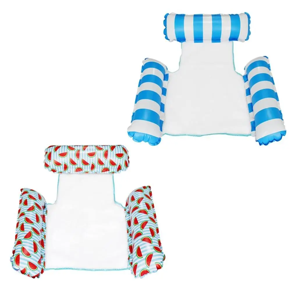 

3-Tube Swimming Pool Float Inflation Inflatable Multi-functional Water Hammock Foldable Water Pool Chair Outdoor Water Games