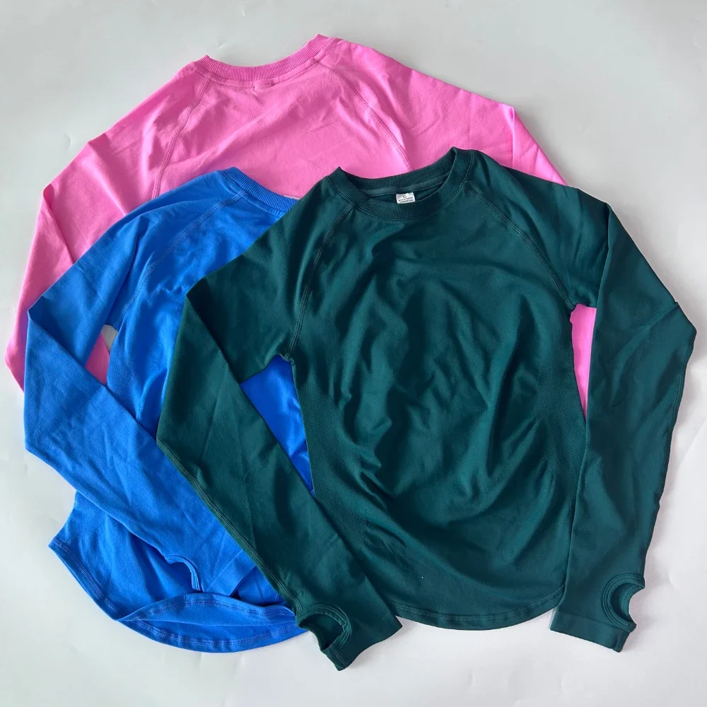 Longline Defy Long Sleeve Top For Women Gym Crop Top With Thumb Holes Yoga Top Workout Clothes Quick Dry Running Sports Shirts