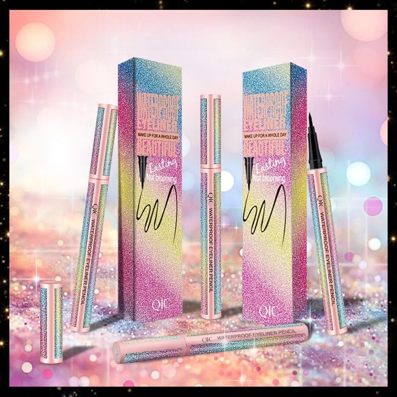 Starlight Liquid Eyeliner Pen Waterproof Quick Dry Easy Control Felt Tip for Beginner All Day Wear Smudge Proof Space Theme Gift