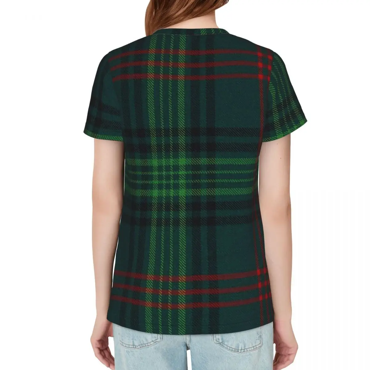 Outlander Leather And Tartan Scottish Art T-Shirt Women Short Sleeve T Shirts O-Neck Clothes Cotton Summer Tees Streetwear