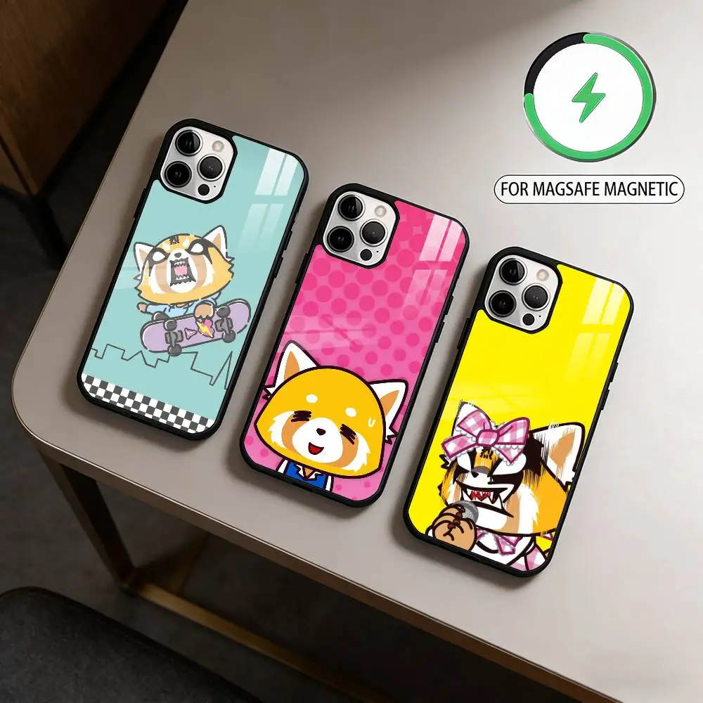 

A-Aggretsuko-KO Phone Case For iPhone17,16,15,14,13,12,11 Plus,Pro Max Magnetic For Magsafe Wireless Charging