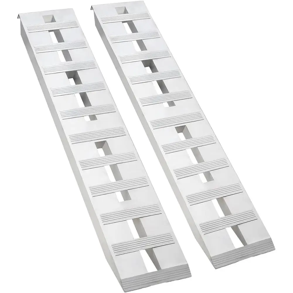 

Aluminum Ramps: 6000lbs Capacity, 84x14 inches, Suitable for Lawn Mower, Wheelchair, and Car Oil Changes