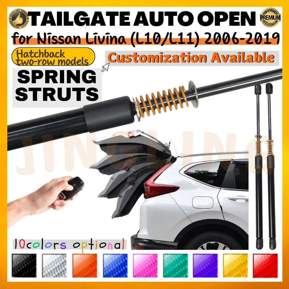 

Qty(2) Trunk Struts with Spring for Nissan Livina (L10/L11) Hatchback 2006-2019 Rear Tailgate Boot Lift Supports Shock Absorbers