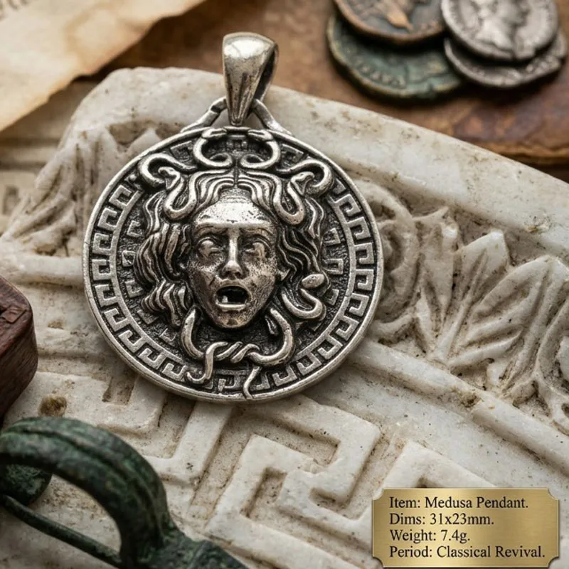 

Buy 3 Get 1 Free Gorgon's Gaze This stainless steel Medusa pendant captures the most ancient gaze from Greek myth SheCrown