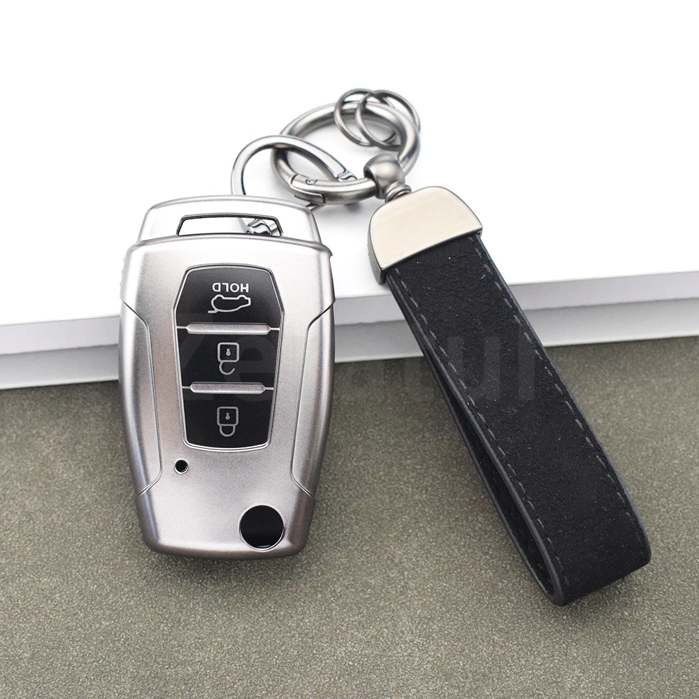 

Автоматический ключ без ключа для SsangYong Tivoli Actyon Kyron 2, Sanka Korando, аксессуары для брелоков, пистолет-серый чехол из ТПУ для автомобильного откидного ключа