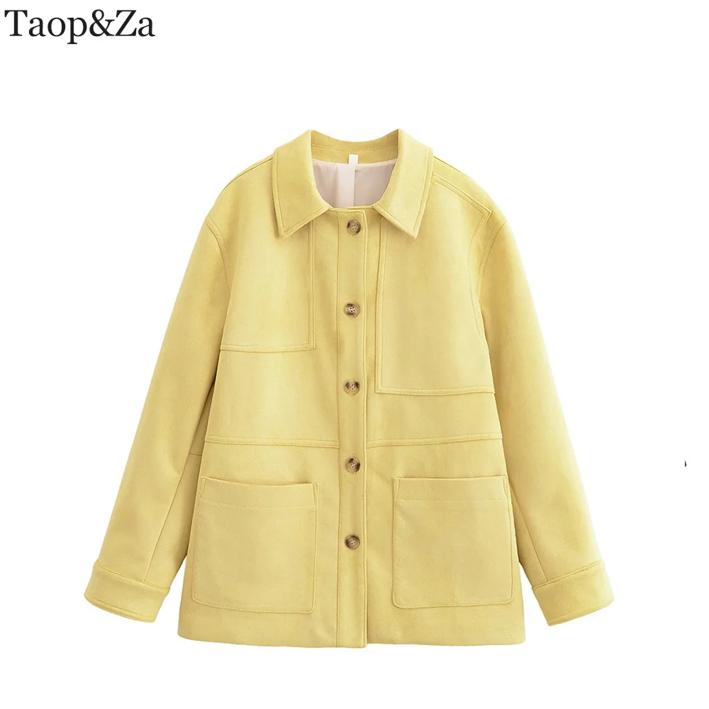 

New women's clothing European and American style fashionable simple straight tube suede jacket