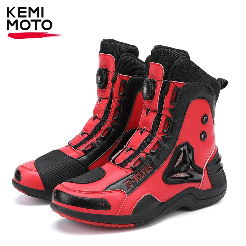 Motorcycle Riding High top Shoes Men Racing Boots Breathable Durable Off-road Motorbike Rubber Anti-fall Safety protection