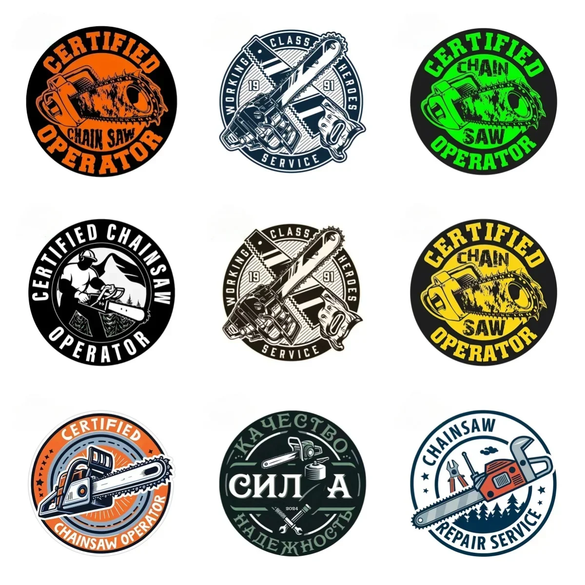 Custom Chainsaw Operator Car Stickers Vinyl Decals Waterproof Scratch-Proof Car Wrap Decoration